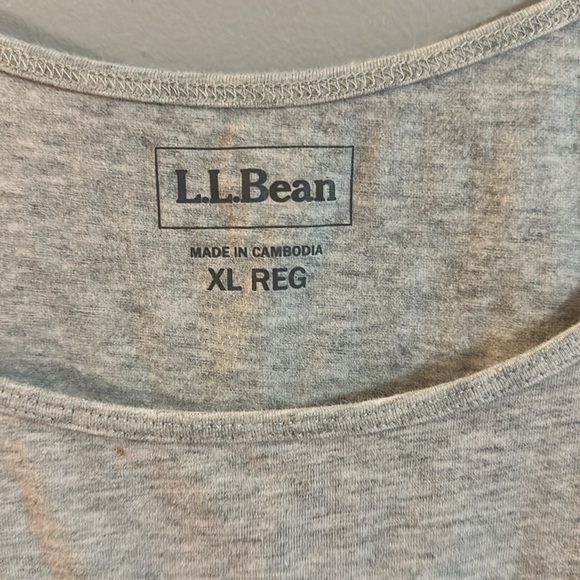 LL Bean women’s gray tank size XL - Picture 3 of 3